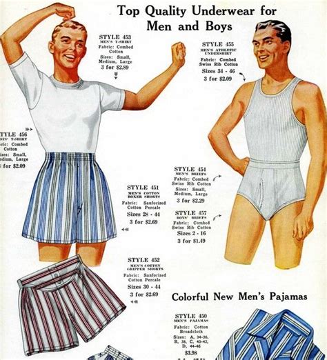 underwear from the 1950's|1950s underwear for men.